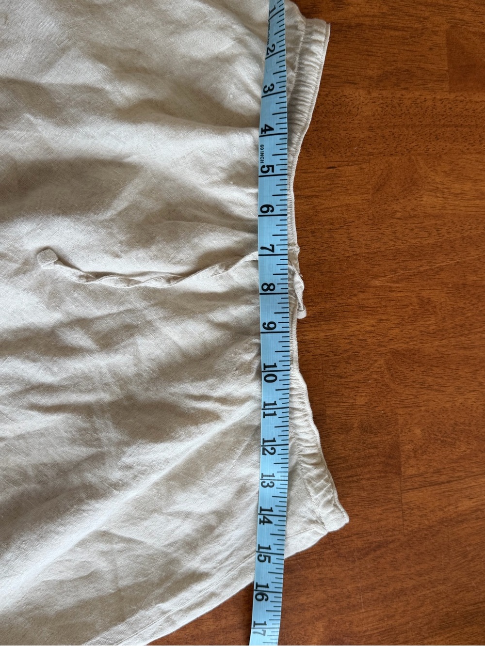 white birch Cream Ruffle-Hem Midi Skirt linen - Picture 5 of 7